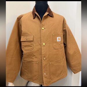 Carhartt 6BLC USA 90s Button Up Canvas Blanket Lined Chore Coat Jacket Mens 46